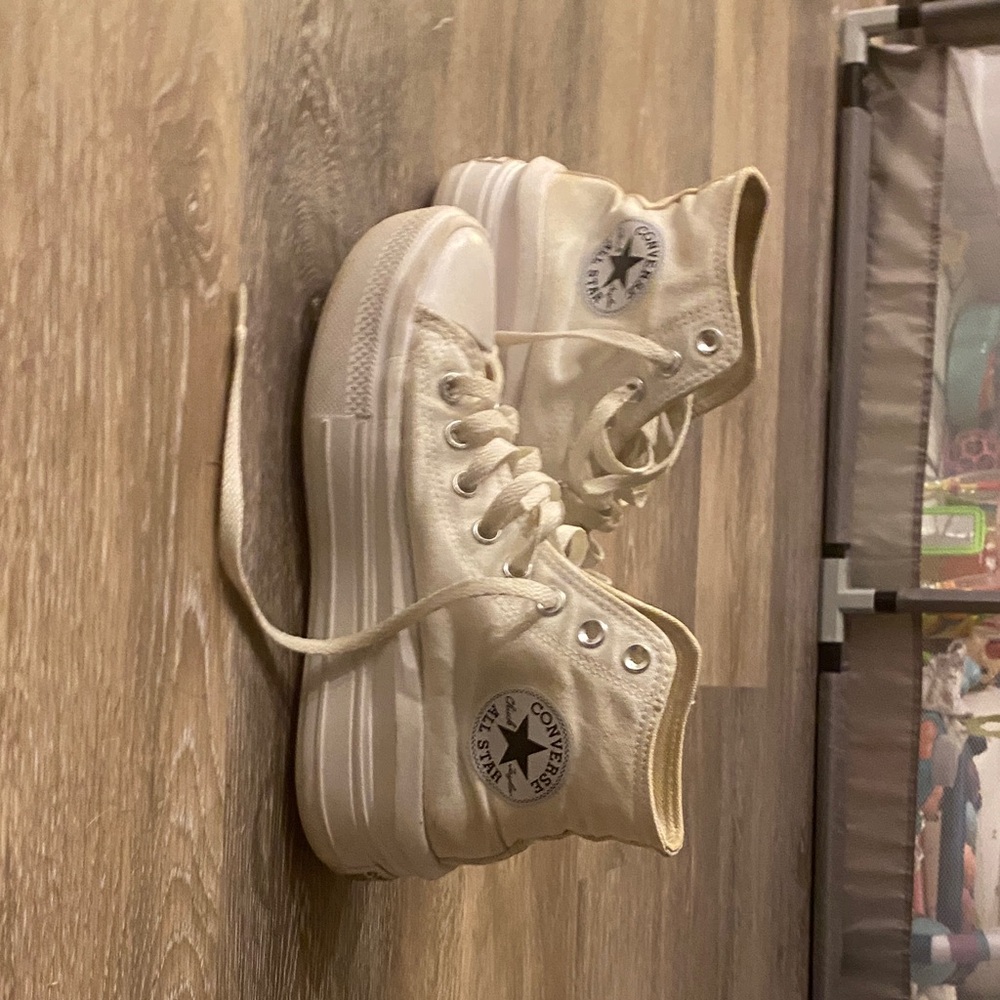 Converse High Top Platform Sneakers - Off-White